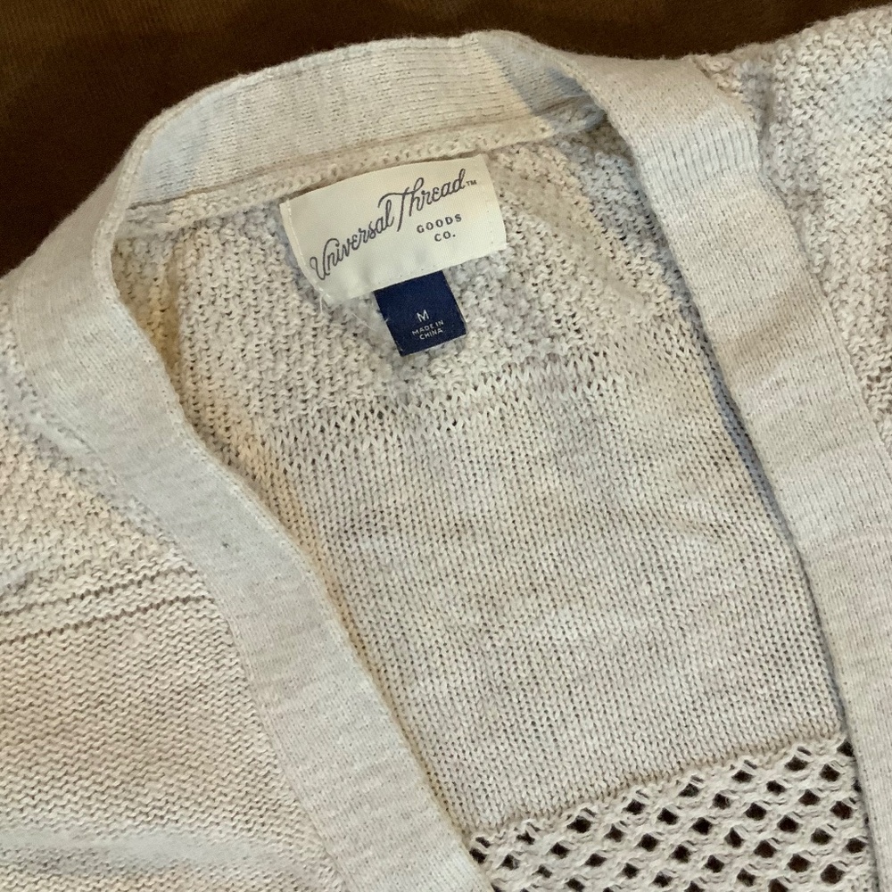 Universal Thread Light Beige Cotton Duster Sz M W… - image 2